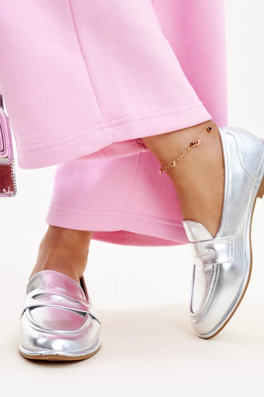 Nasia Silver Classic Loafers Nasia Silver Classic Loafers