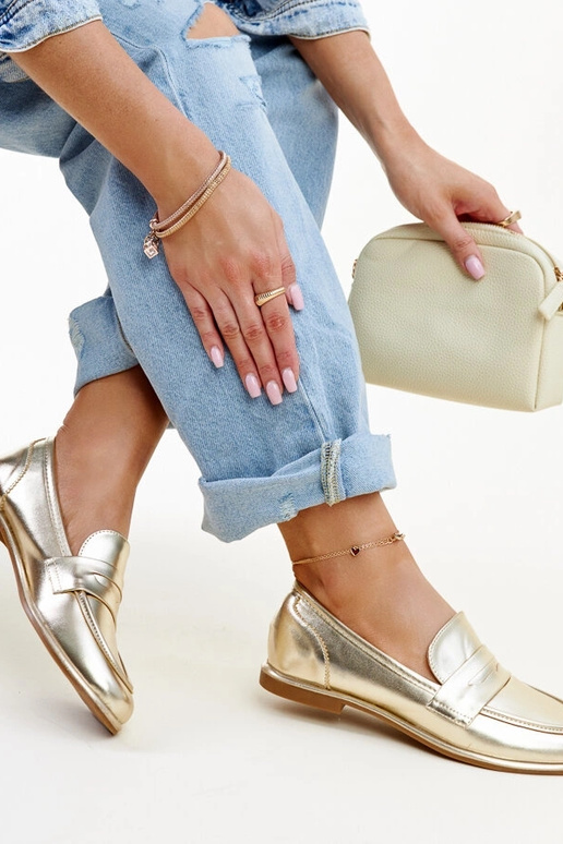 Goldene klassische Mokassins Nasia Goldene klassische Mokassins Nasia