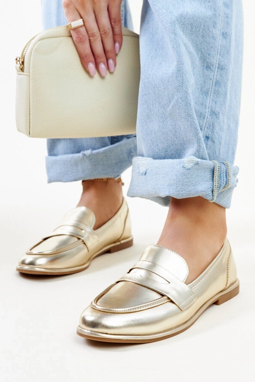 Gouden klassieke mocassins Nasia