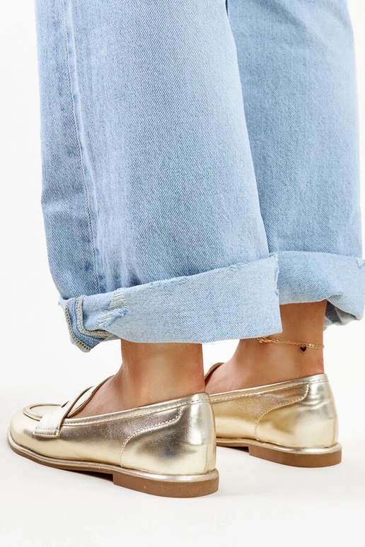 Gouden klassieke mocassins Nasia