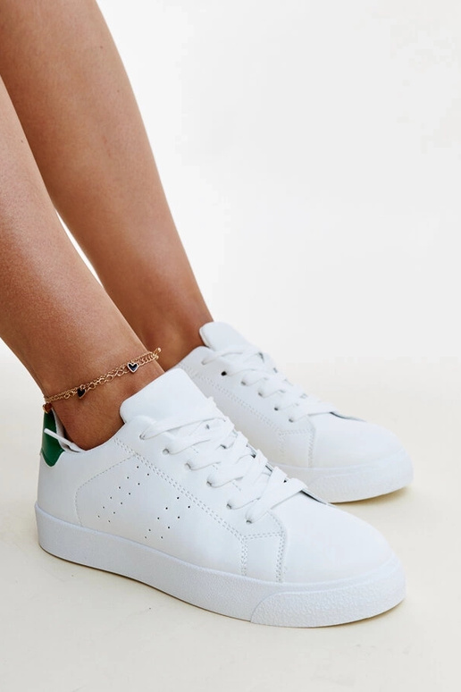 Baskets blanches et vertes Akila