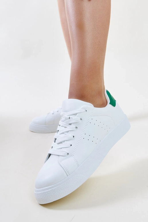 Weiße und grüne Sneaker „Akila“