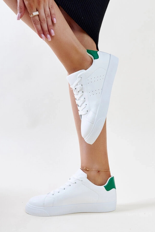 Baskets blanches et vertes Akila