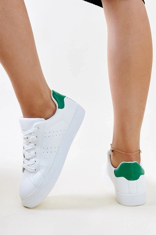 Weiße und grüne Sneaker „Akila“