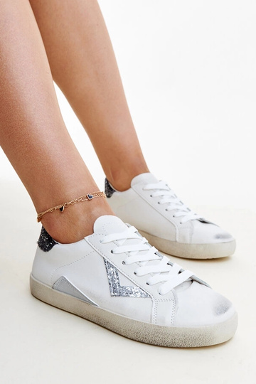 Baskets blanches effet...