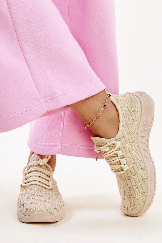Beige Stoff-Sneakers Milena