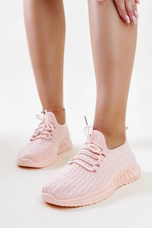 Sneaker Milena aus rosa Stoff