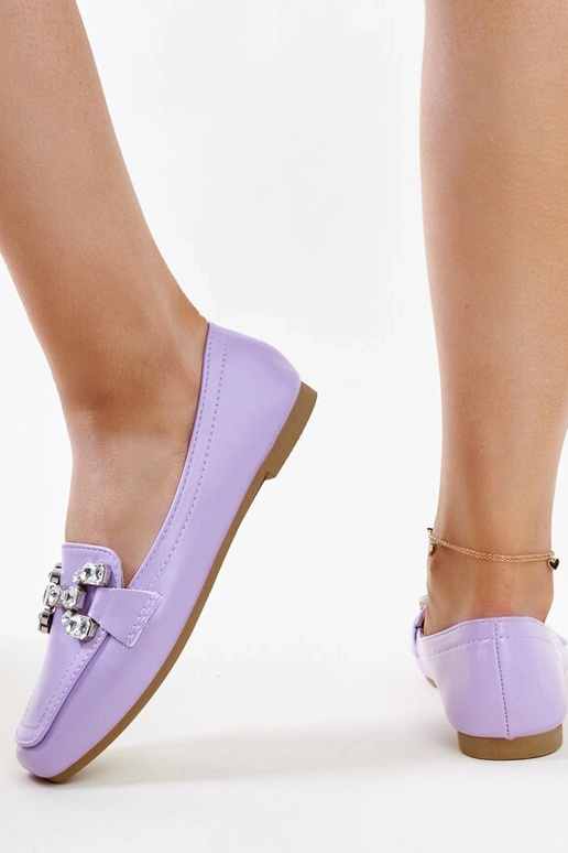 Mocassins violets avec boucle en... Mocassins violets avec boucle en...