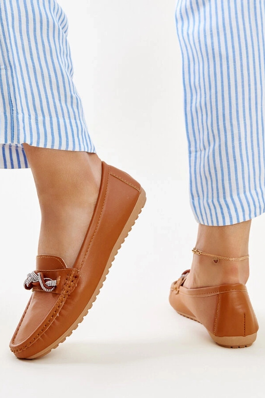 Braune Mokassins mit Zirkonen... Braune Mokassins mit Zirkonen...