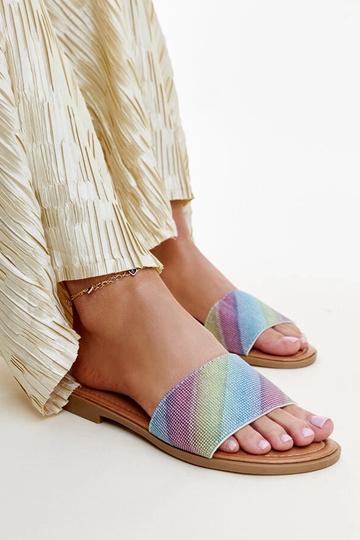 Anilsa flerfarvede skinnende flip-flops 2