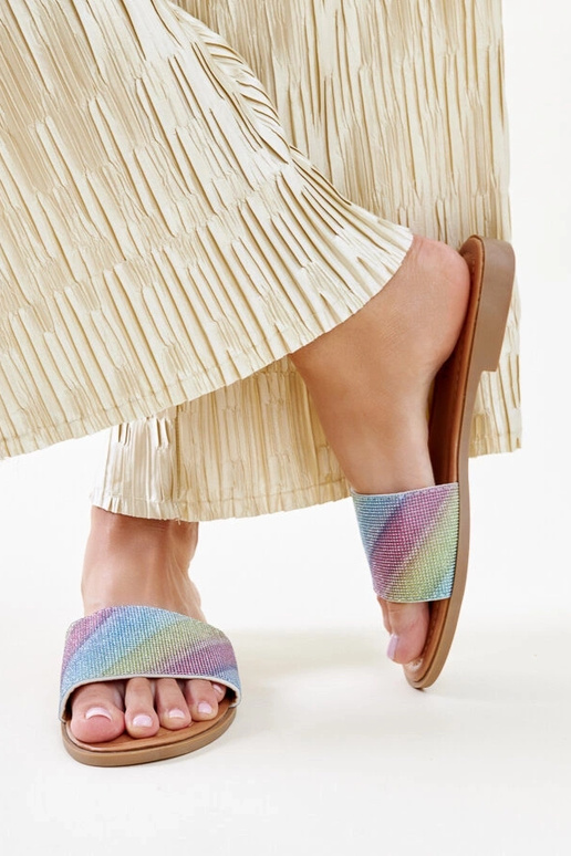 Tongs brillantes multicolores Anilsa