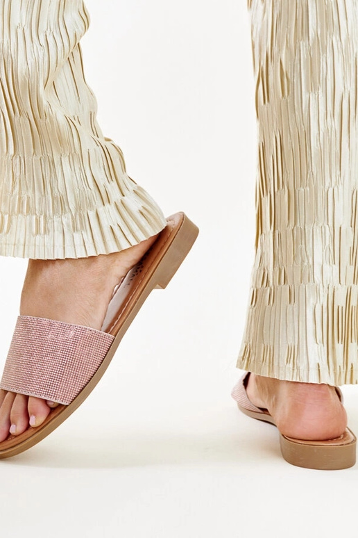 Tongs marron brillantes Anilsa