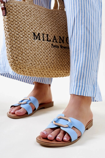 Blaue Isana Flip-Flops mit Schnalle 2