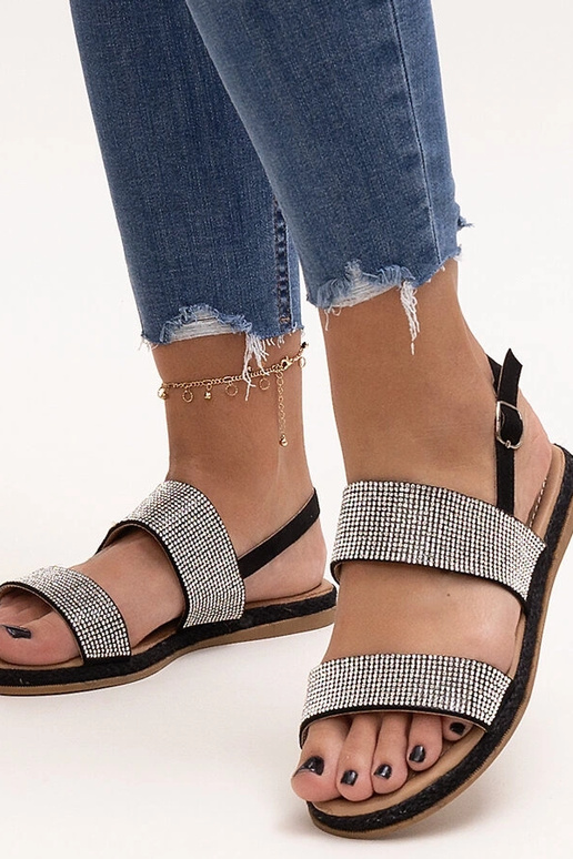 Schwarze Sandalen mit...