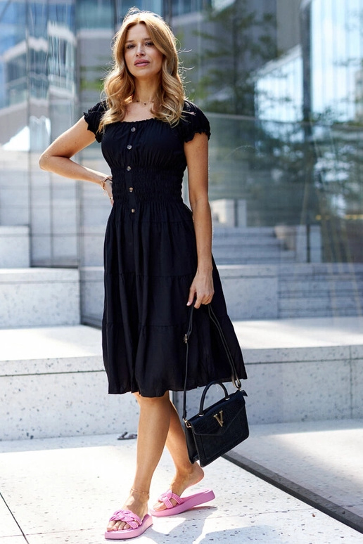 Tongs Ferrei en caoutchouc rose foncé