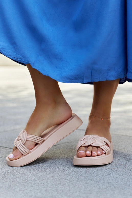 Beige Gummi-Flip-Flops Ferrei