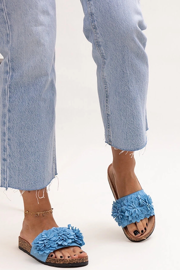 Almida Flip-Flops mit Blumenmuster und Korksohle 2