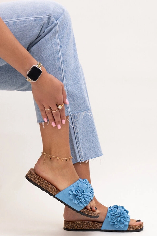 Almida korksål blomstrede flip-flops