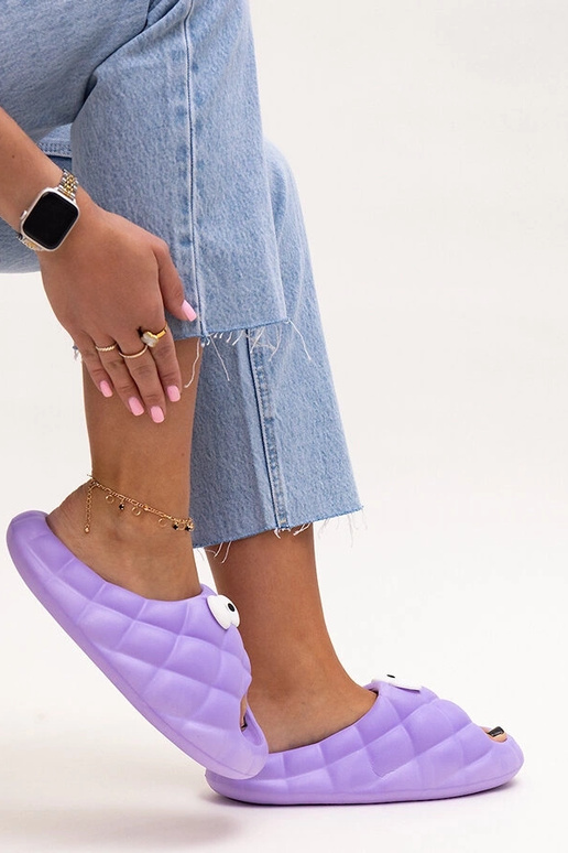 Gorges Purple Foam Hjemmesko med øjne