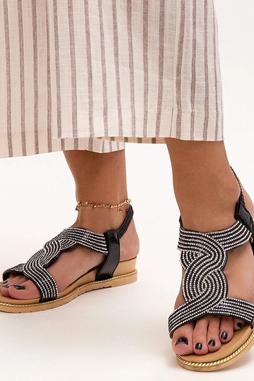 Schwarze Sandalen mit...