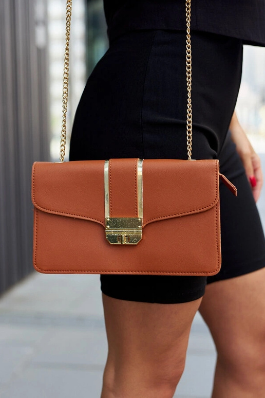 Sac à bandoulière à chaîne marron Elmia Sac à bandoulière à chaîne marron Elmia