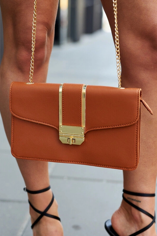 Sac à bandoulière à chaîne marron Elmia Sac à bandoulière à chaîne marron Elmia