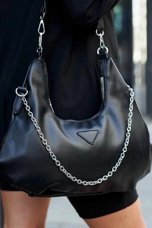 Sac à bandoulière en chaîne Bikata noir