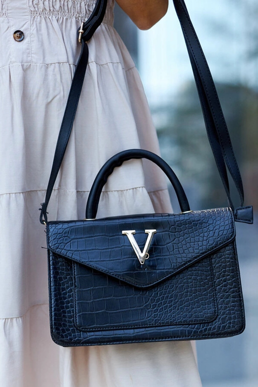 Sac bandoulière motif crocodile Barsa