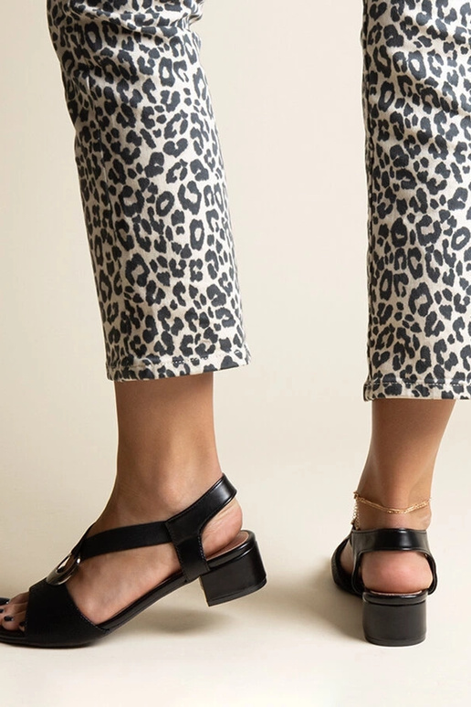 Sandales à talons à enfiler noires Jorga