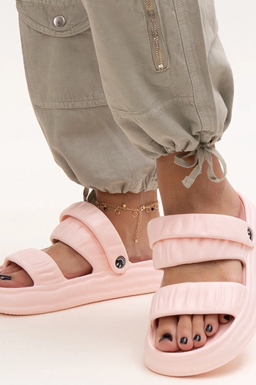 Coreia Pink Ruched Foam Sandaler