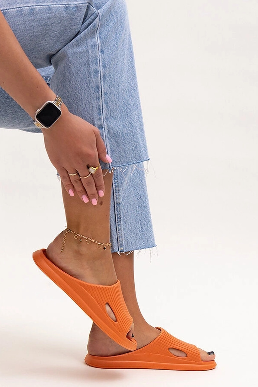 Chaussons en mousse orange Myrtile