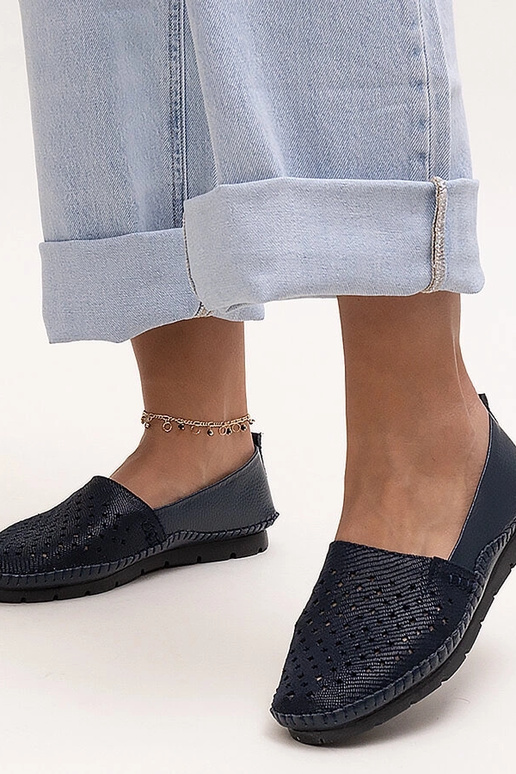 Derbies en cuir bleu marine Antonea Derbies en cuir bleu marine Antonea