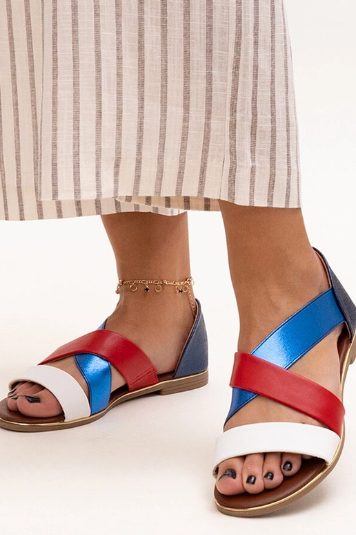 Bunte Sandalen mit geschlossenem...