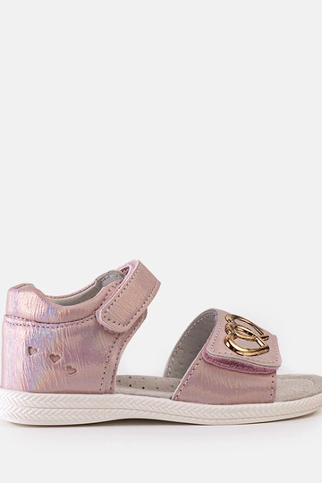 Pink børnesandaler med læder indersål Minka 2