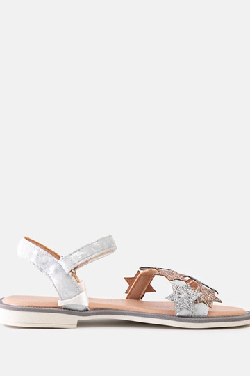 Charisa graue Kindersandalen mit Glitzersternen