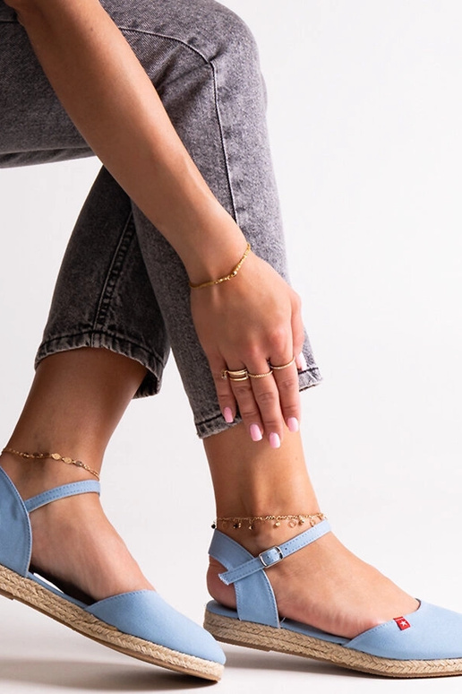 Espadrilles bleues à talon ouvert Big... Espadrilles bleues à talon ouvert Big...