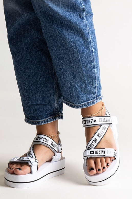 Big Star NN274A526 weiße Plateausandalen Big Star NN274A526 weiße Plateausandalen