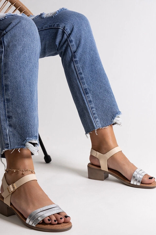 Sølv lavhælede sandaler Salsabi Sølv lavhælede sandaler Salsabi