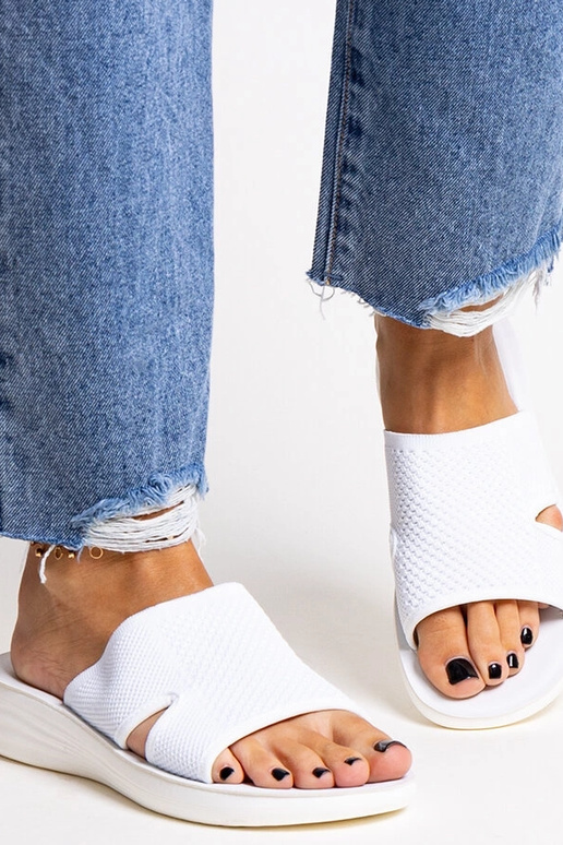 Weiße Flip-Flops mit Plateausohle Linah Weiße Flip-Flops mit Plateausohle Linah