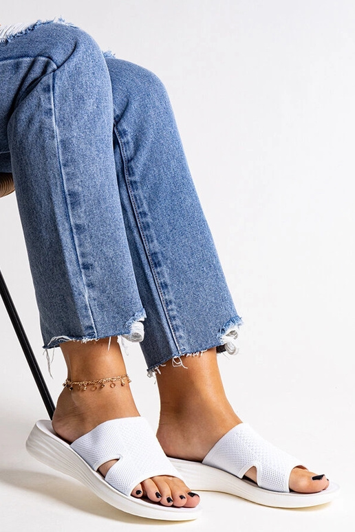 Weiße Flip-Flops mit Plateausohle Linah Weiße Flip-Flops mit Plateausohle Linah