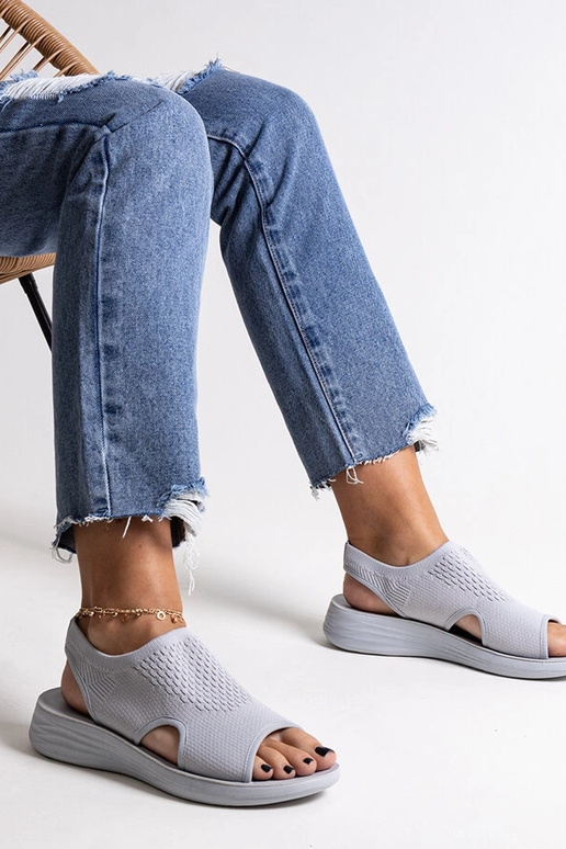 Grå platformssandaler Rawia