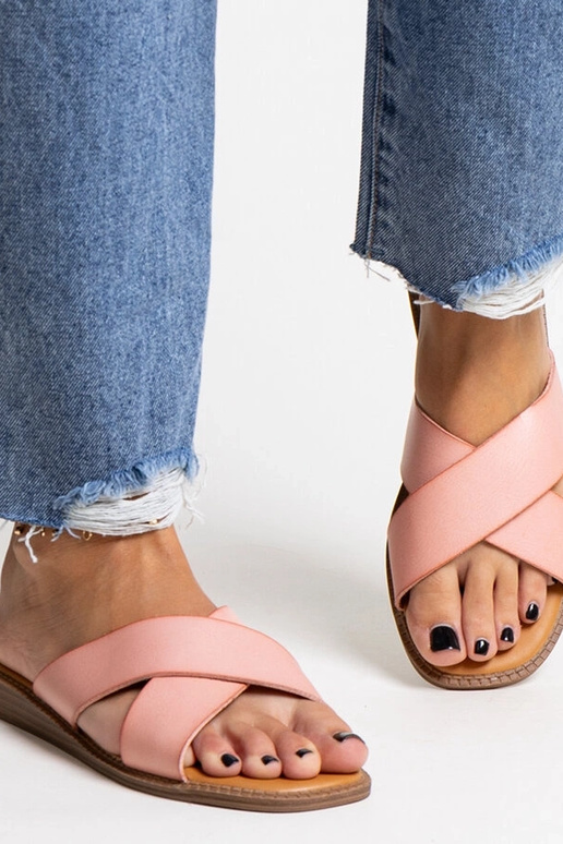 Pink øko læder flip-flops Klementyna Pink øko læder flip-flops Klementyna