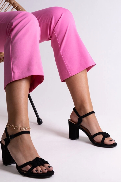 Sandales à talons carrés Shama noires Sandales à talons carrés Shama noires