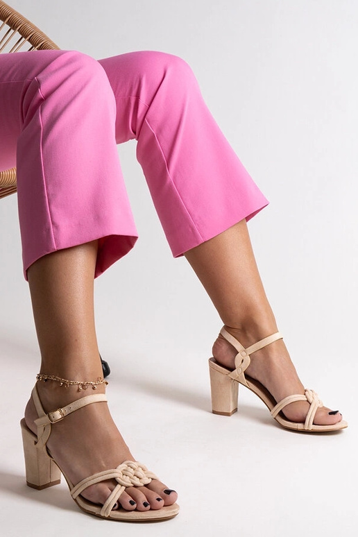 Beige Shama højhælede sandaler