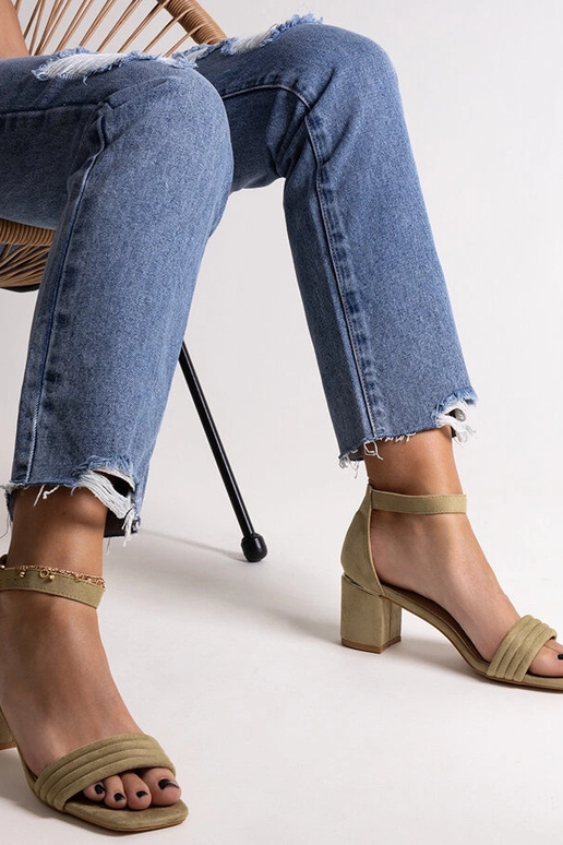 Sandales à talons bas Johara vertes Sandales à talons bas Johara vertes