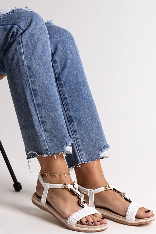 Sandales tressées blanches Izodora Sandales tressées blanches Izodora