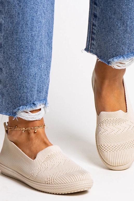 Shadhi Beige Slip-On stof sneakers