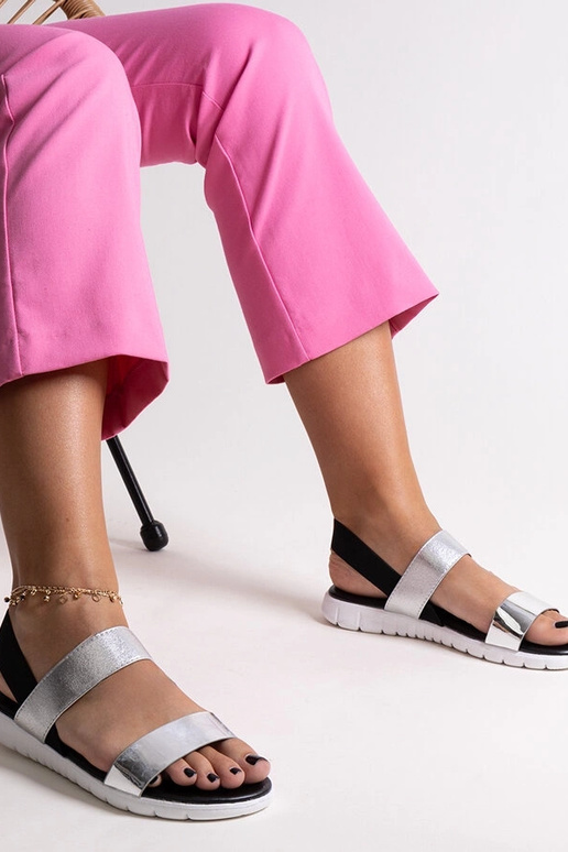 Sandales plates argentées Evelynia Sandales plates argentées Evelynia