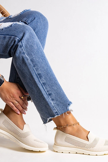 Beige Sneaker mit...