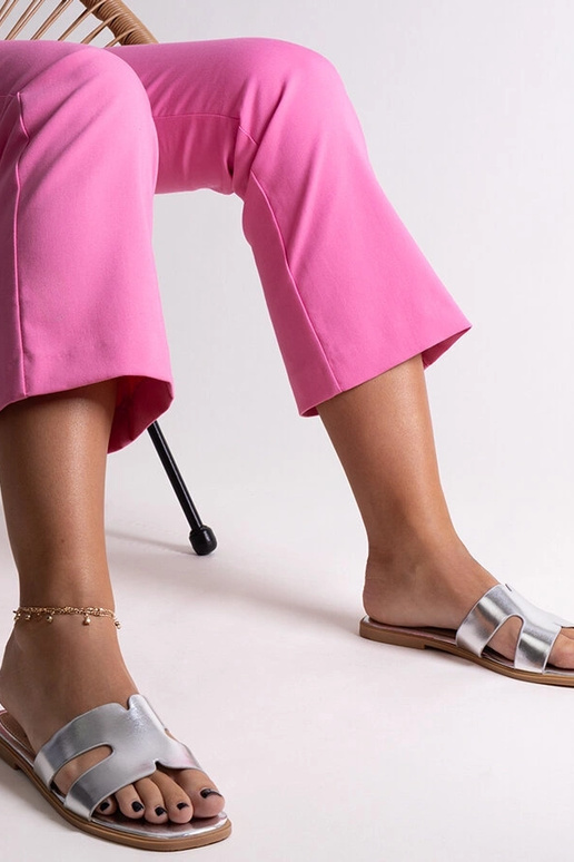 Silberne klassische Shala-Flip-Flops Silberne klassische Shala-Flip-Flops